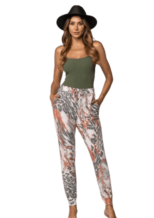 ANIMAL PRINT JOGGER PANTS - Howse Fashion Company