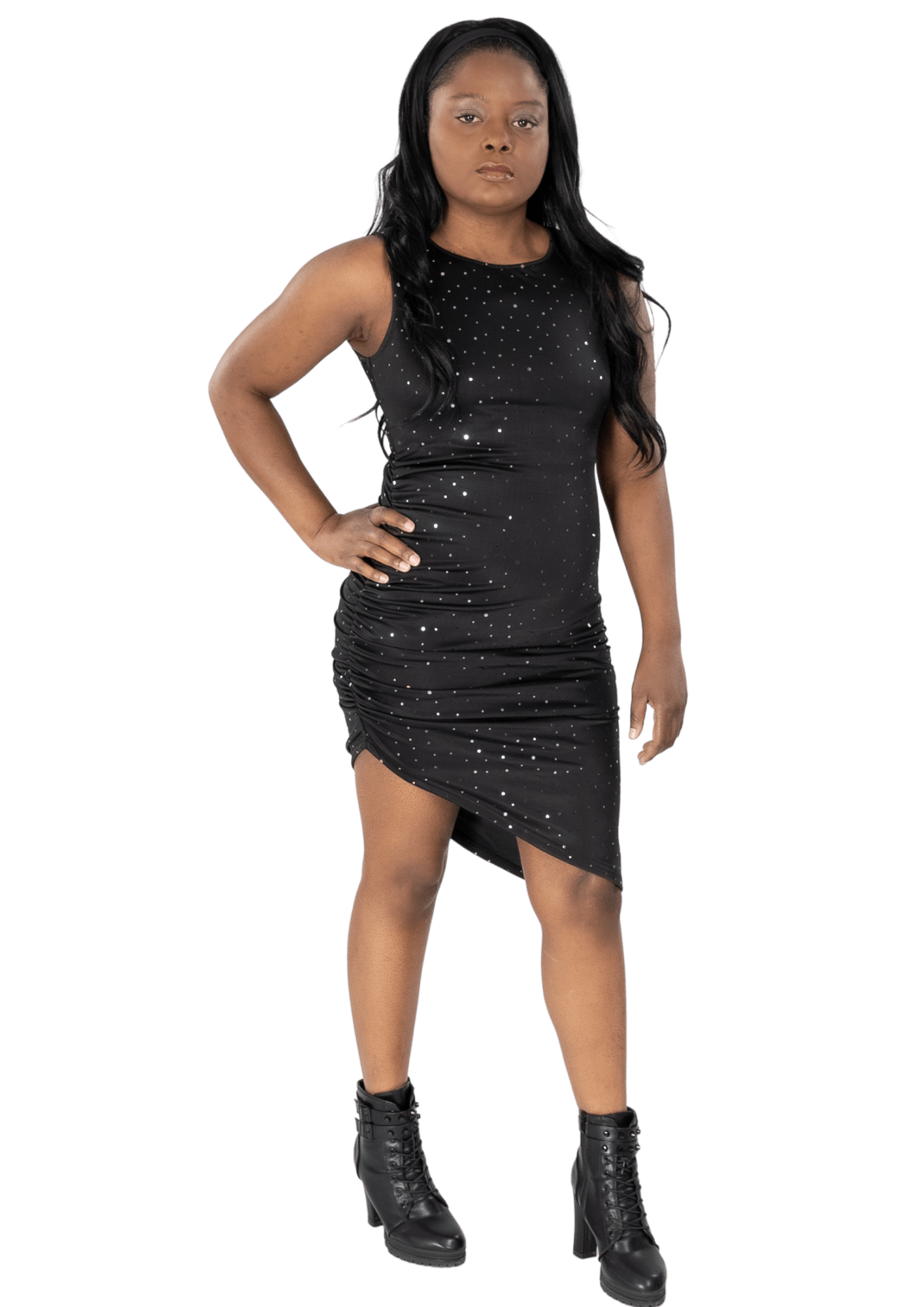 Asymmetric Sequin Mini Dress - Howse Fashion Company