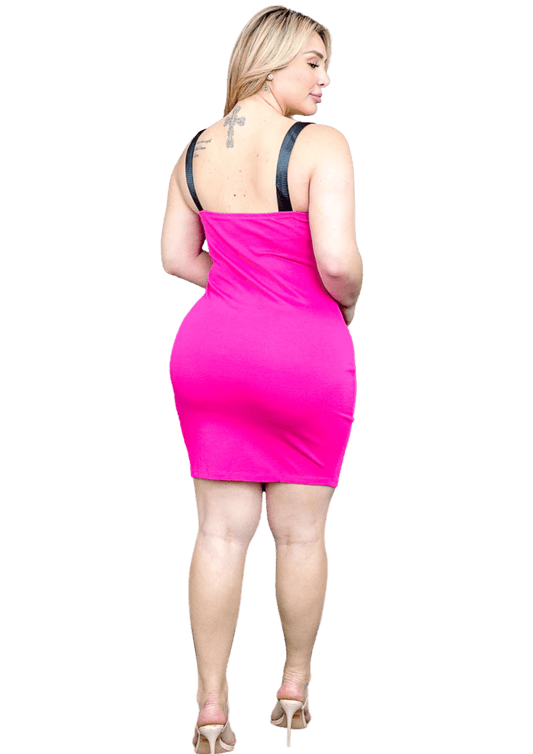 Curvy Girls Fuchsia Dress - Howse Fashion Company