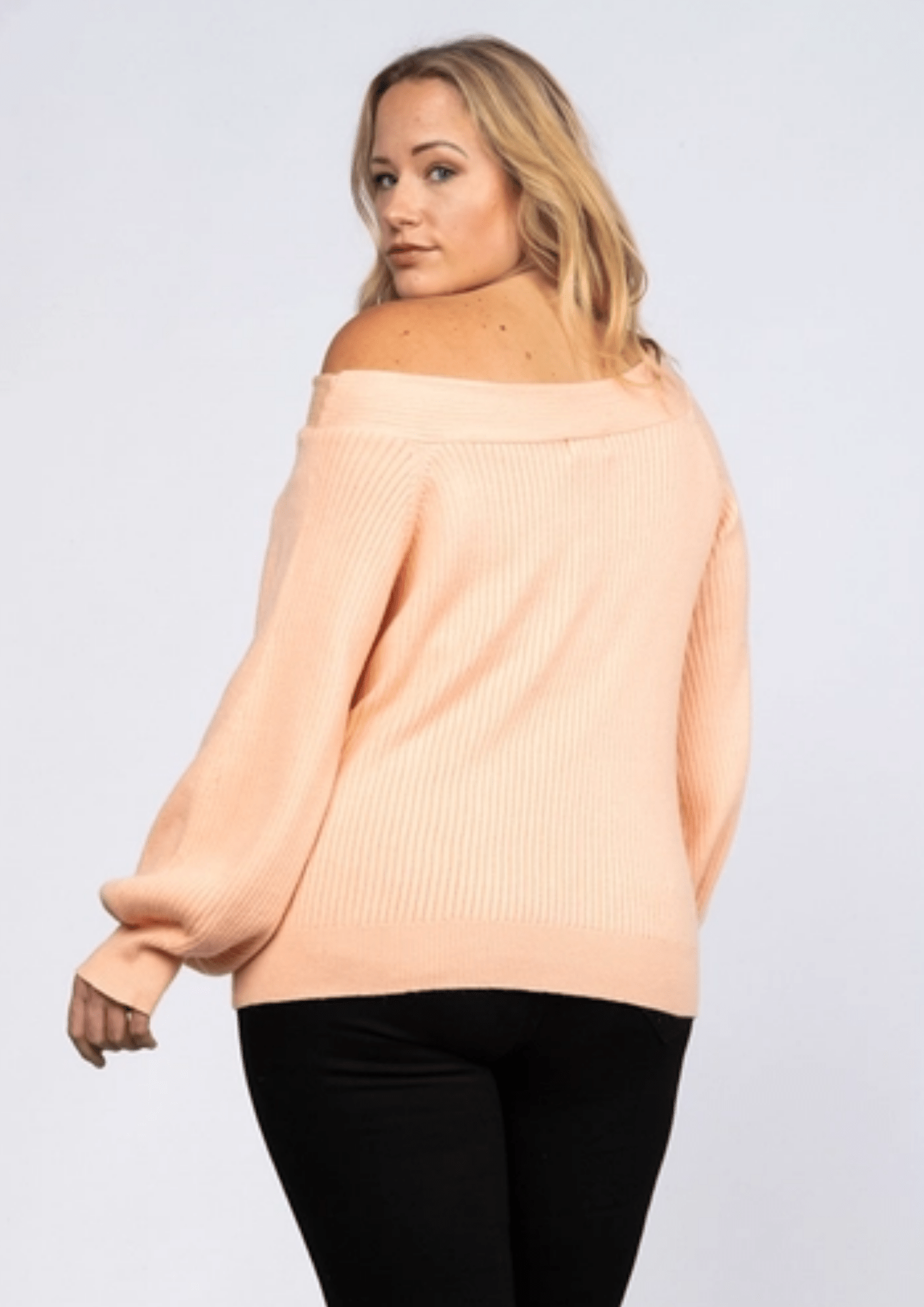 Curvy Girls Light Pink Plus Size Sweater Howse Fashion Company