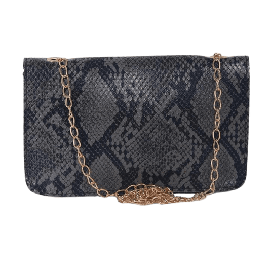 Gray Faux Snake Leather Bag - Howse Fashion Company