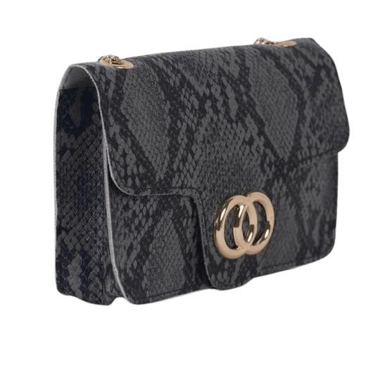 Gray Faux Snake Leather Bag - Howse Fashion Company