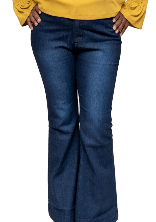 High Waist Bell Bottom Flared Jeans - Howse Fashion Company