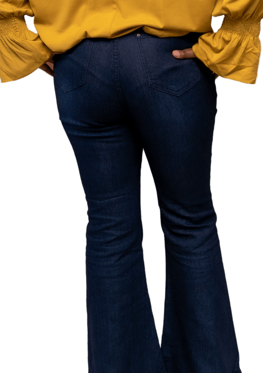 High Waist Bell Bottom Flared Jeans - Howse Fashion Company