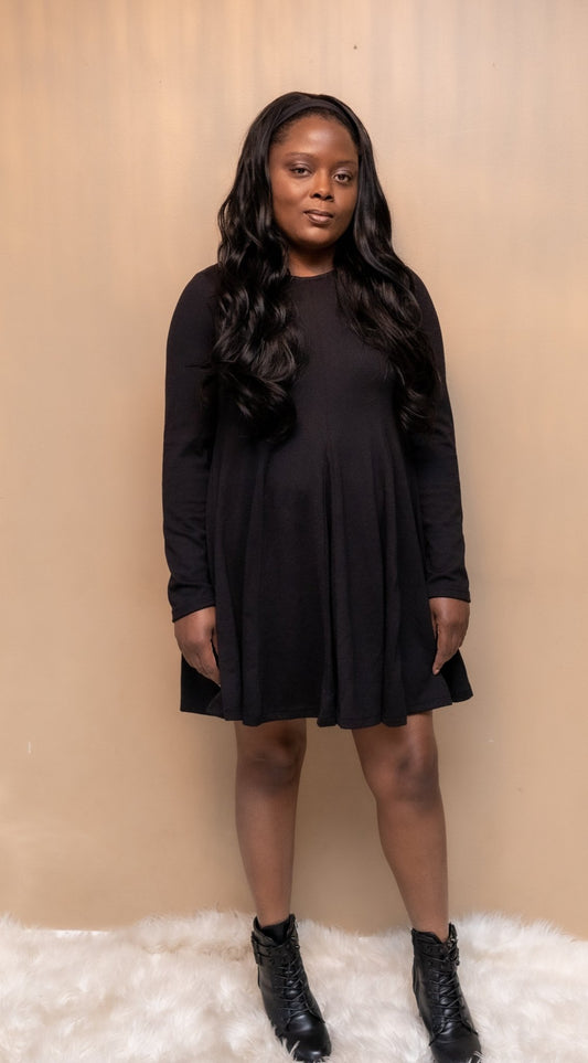 Long Sleeve Black Dress - Howse Fashion Company