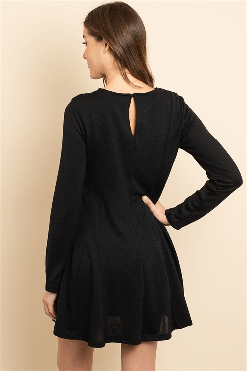 Long Sleeve Black Dress - Howse Fashion Company