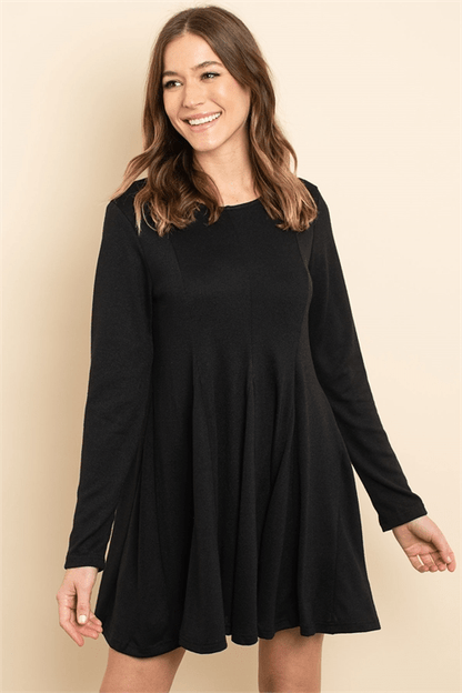 Long Sleeve Black Dress - Howse Fashion Company