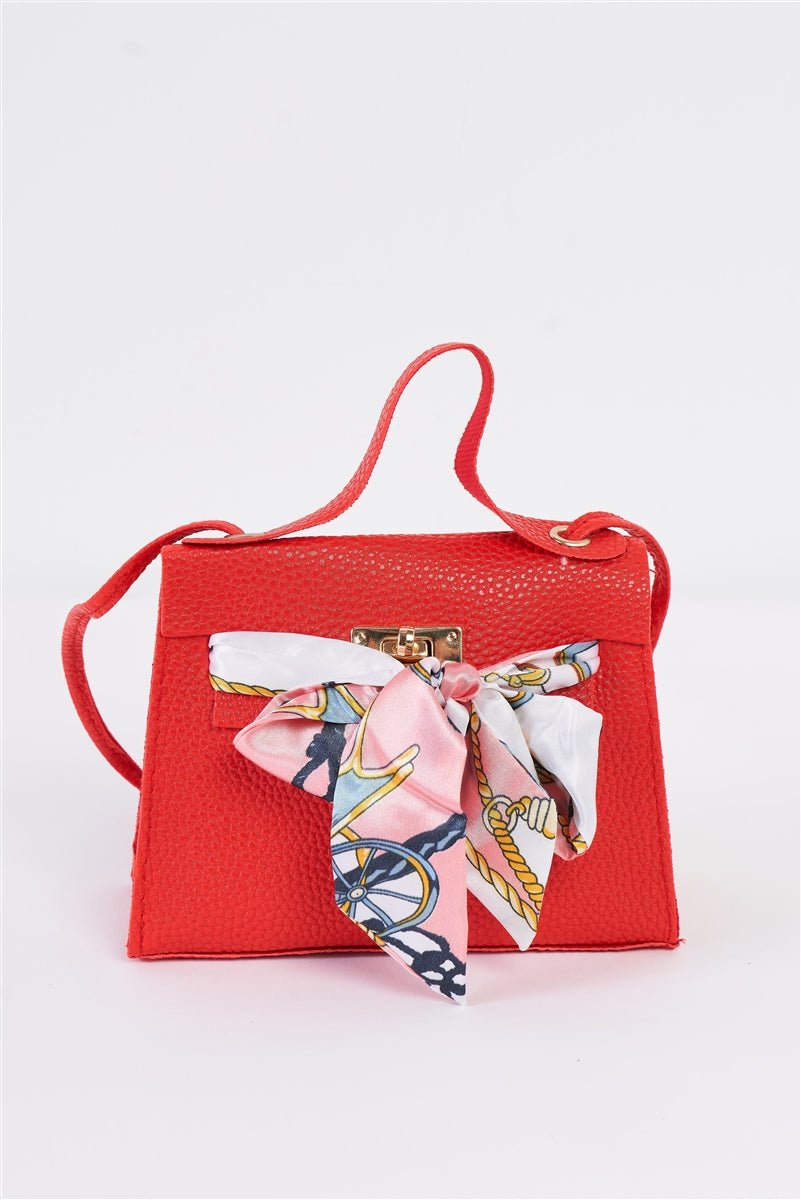 Mini Handbag with Scarf Detail - Howse Fashion Company