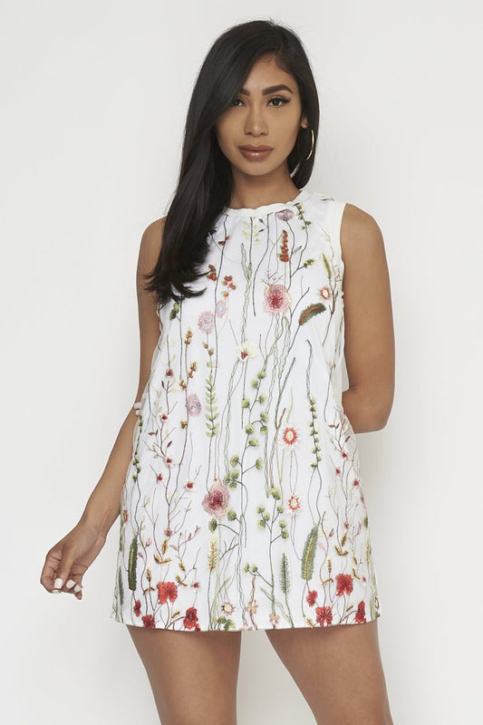 Sleeveless Floral Dress - Howse Fashion Company