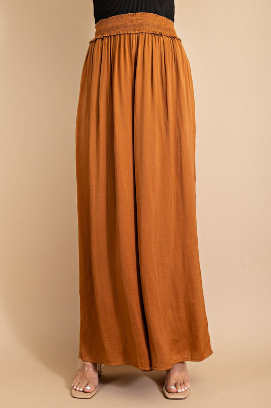 Smocked Waist Wide Leg Pant - Howse Fashion Company