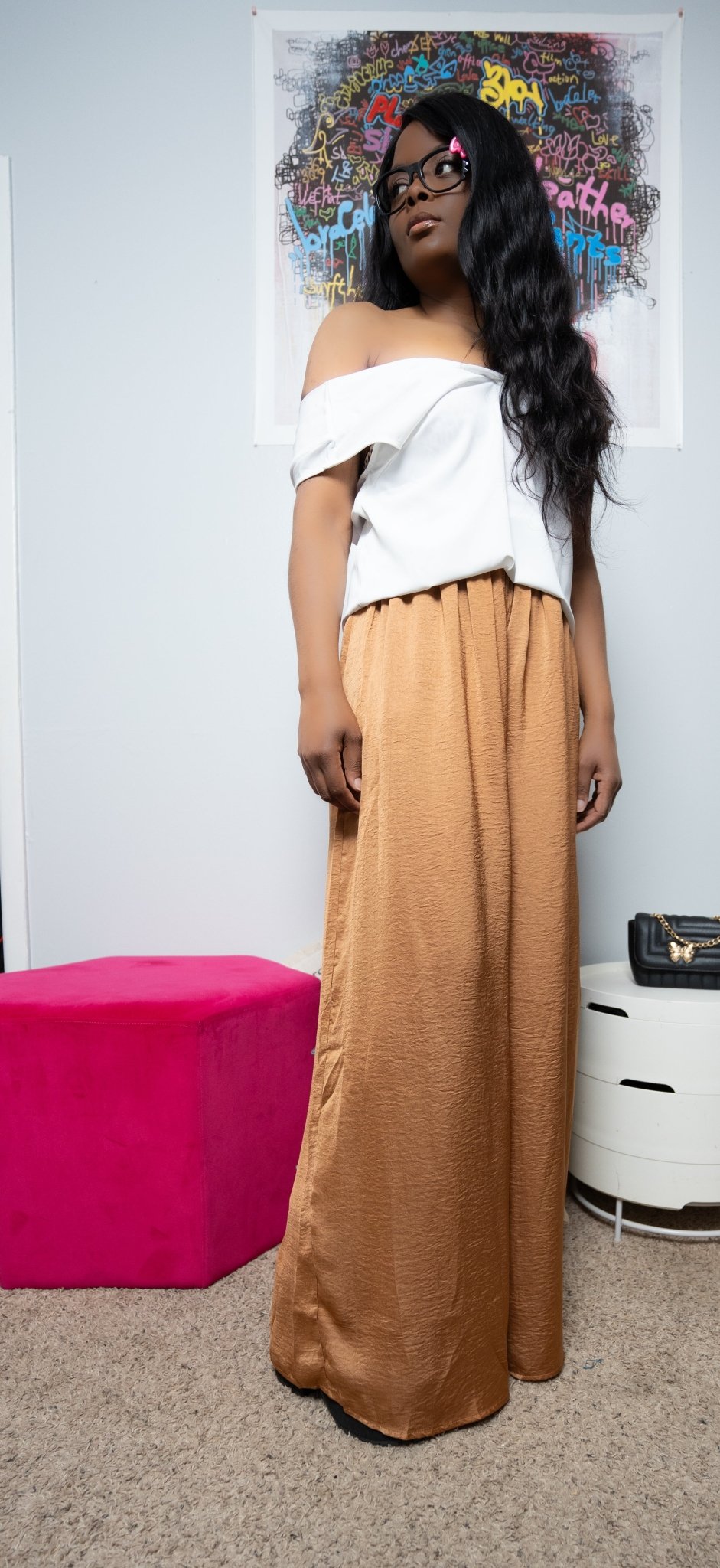 Smocked Waist Wide Leg Pant - Howse Fashion Company