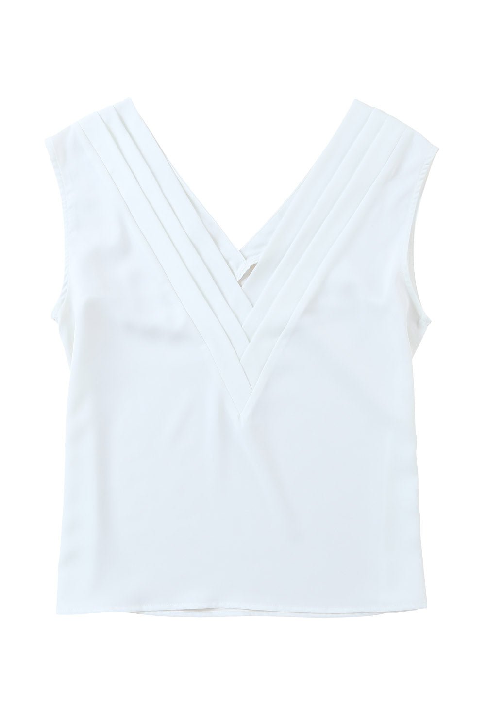 V-Neck Pleated Cap Sleeve Top - Howse Fashion Company