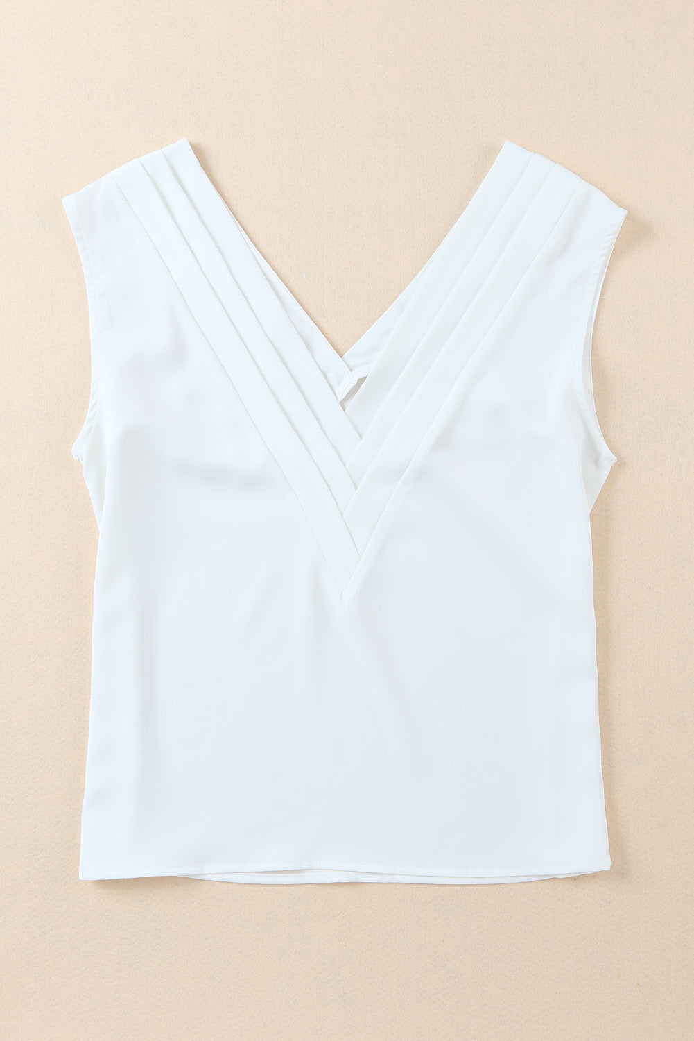 V-Neck Pleated Cap Sleeve Top - Howse Fashion Company